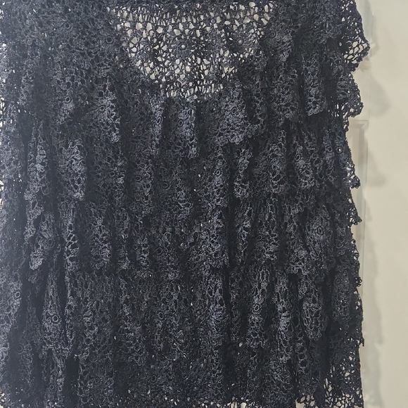 Boston Proper Black Crochet Lace Top M/L - Picture 8 of 8